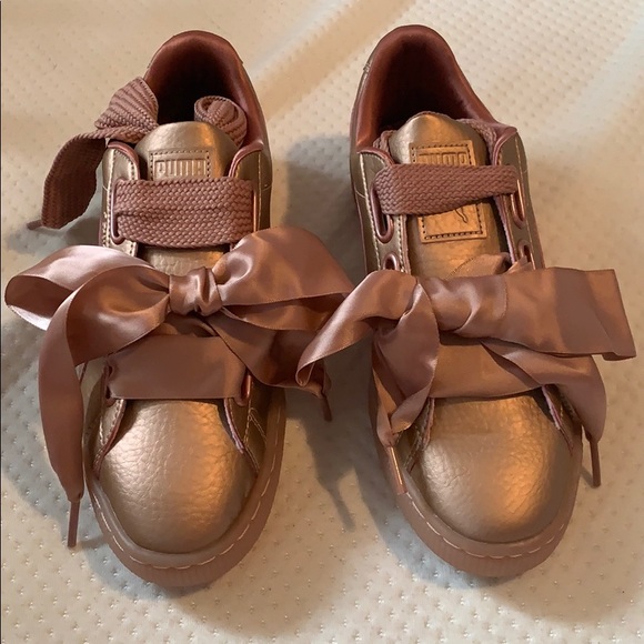 Puma Basket Heart Trainers - Picture 4 of 7